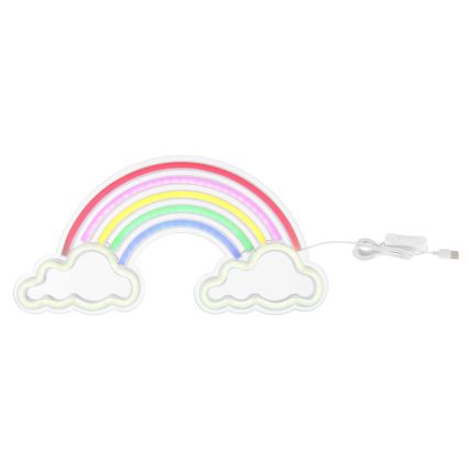 Globo - LED Neoon seinakaunistus LED/3W/USB vikerkaar