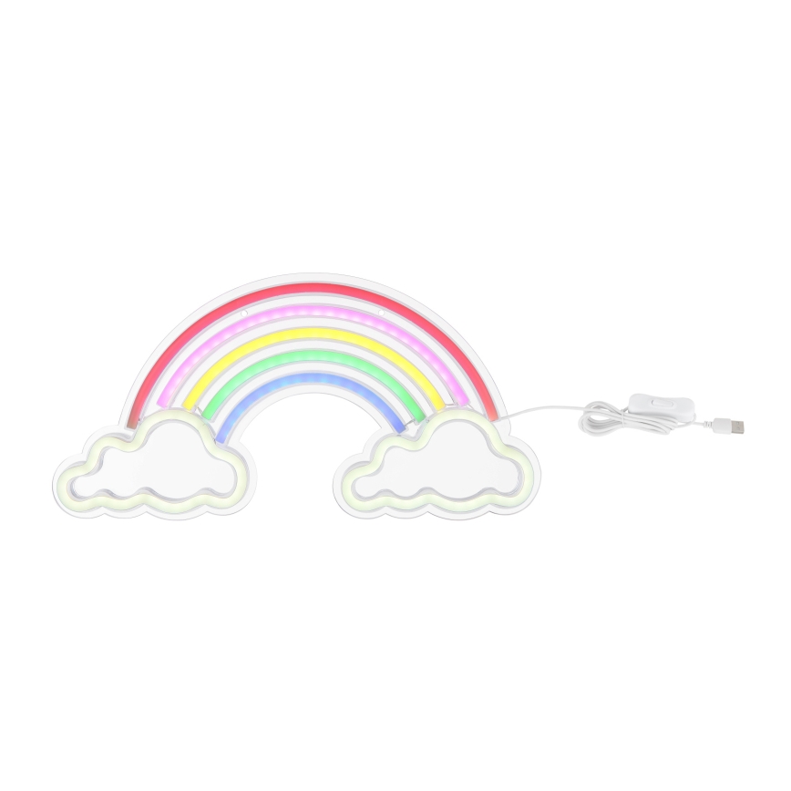 Globo - LED Neoon seinakaunistus LED/3W/USB vikerkaar