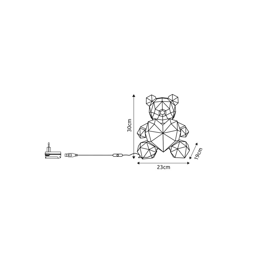 Globo - LED laualamp LED/6W/5V USB karu kujundus