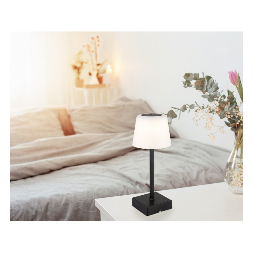 Globo - LED Hämardatav puutetundlik laualamp LED/2W/5V 3000/4500/6500K 800 mAh must