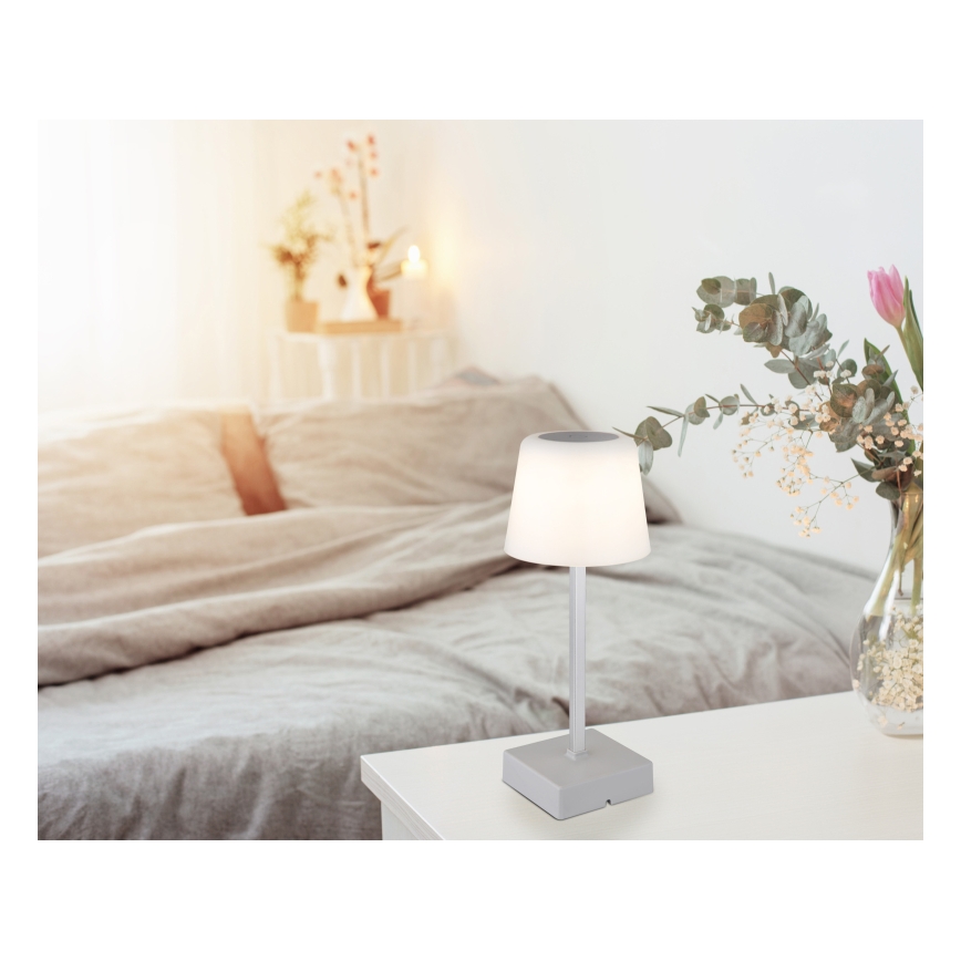 Globo - LED Hämardatav puutetundlik laualamp LED/2W/5V 3000/4500/6500K 800 mAh hõbedane