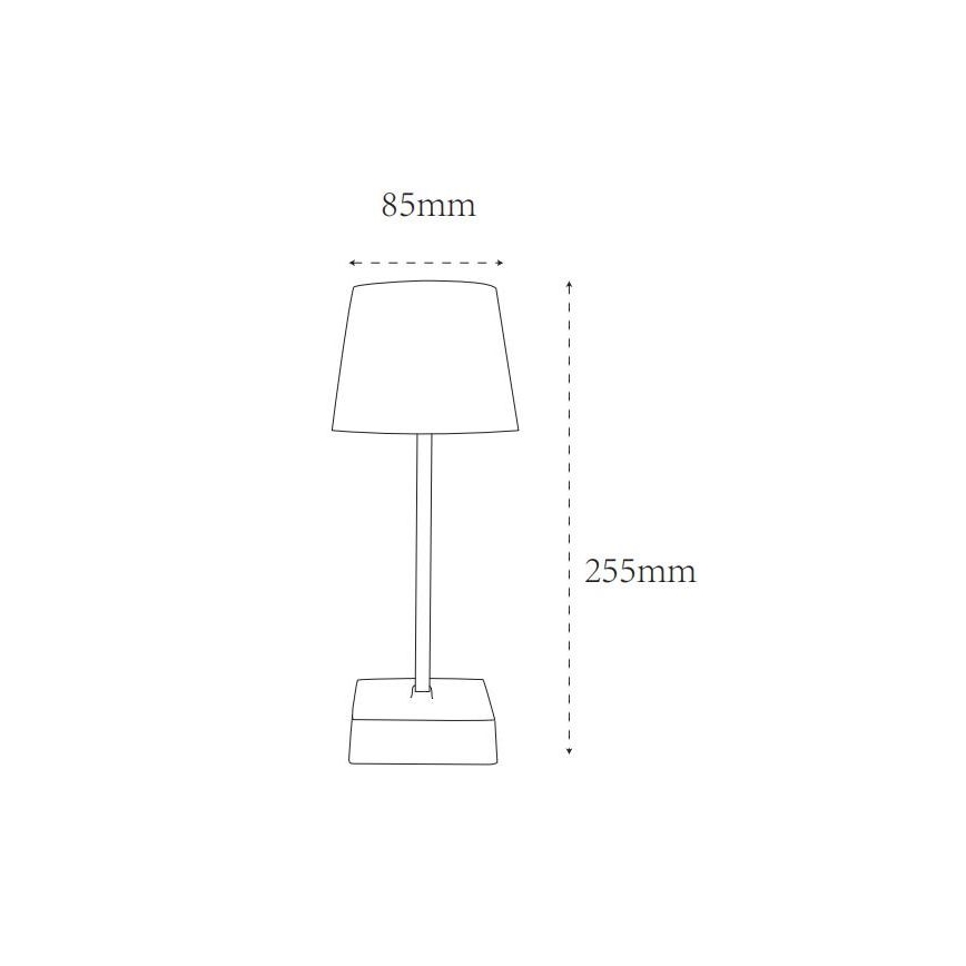 Globo - LED Hämardatav puutetundlik laualamp LED/2W/5V 3000/4500/6500K 800 mAh hõbedane