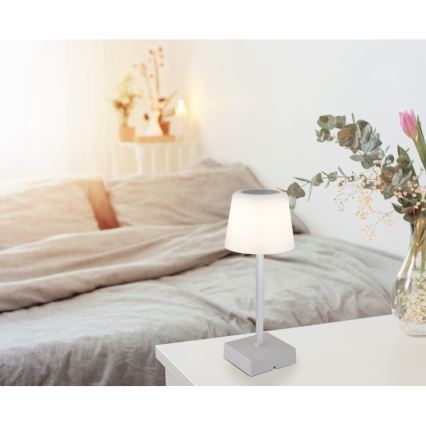 Globo - LED reguleeritav puutetundlik laualamp LED/2W/5V 3000/4500/6500K 800 mAh hõbedane