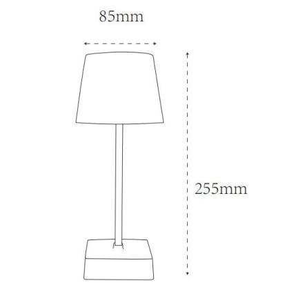 Globo - LED reguleeritav puutetundlik laualamp LED/2W/5V 3000/4500/6500K 800 mAh hõbedane