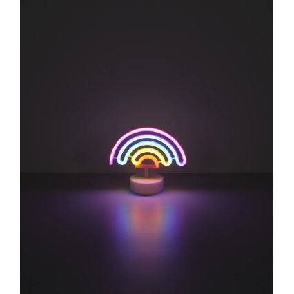 Globo - LED Neoon lauakaunistus LED/2W/3xAA vikerkaar