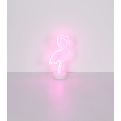 Globo - LED Neoon lauakaunistus LED/2W/3xAA flamingo