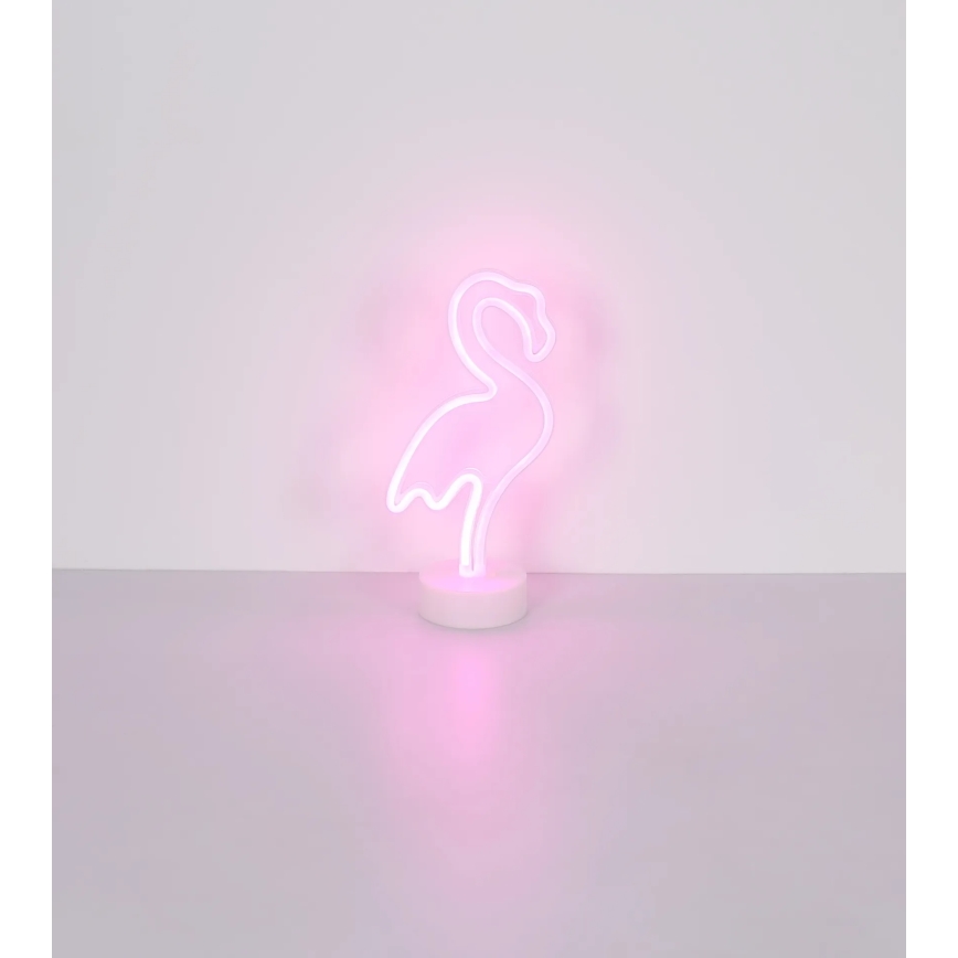 Globo - LED Neoon lauakaunistus LED/2W/3xAA flamingo