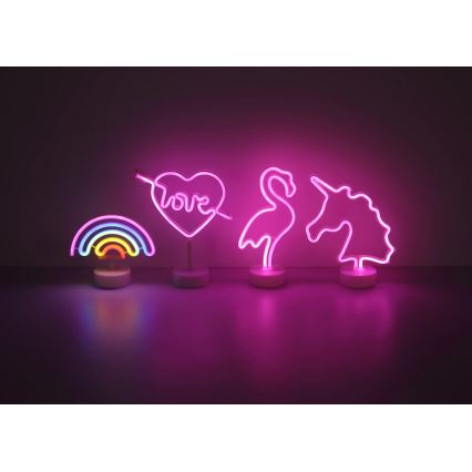 Globo - LED Neoon lauakaunistus LED/2W/3xAA flamingo