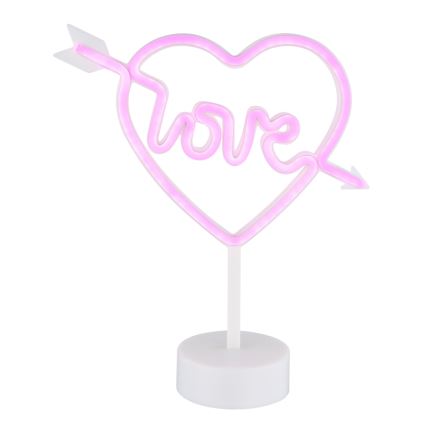 Globo - LED Neoon laud kaunistus LED/2W/3xAA süda