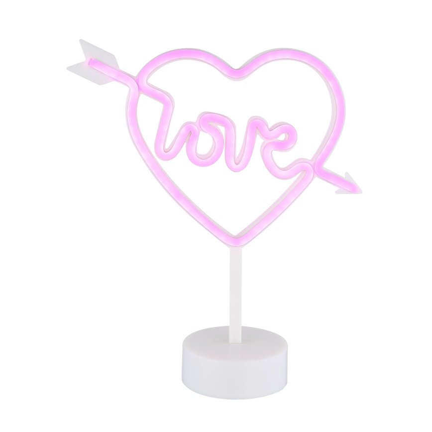Globo - LED Neoon laud kaunistus LED/2W/3xAA süda