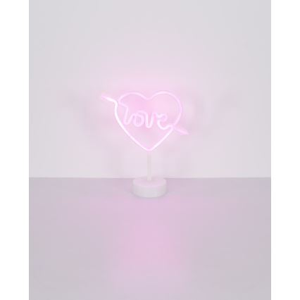 Globo - LED Neoon laud kaunistus LED/2W/3xAA süda