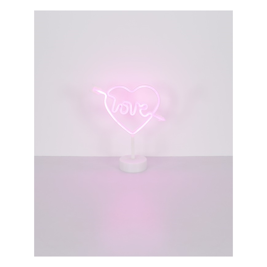 Globo - LED Neoon laud kaunistus LED/2W/3xAA süda