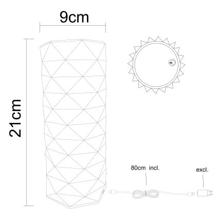 Globo - LED Hämardatav puutetundlik laualamp LED/1W/5V 2700/4000/6500K 800 mAh