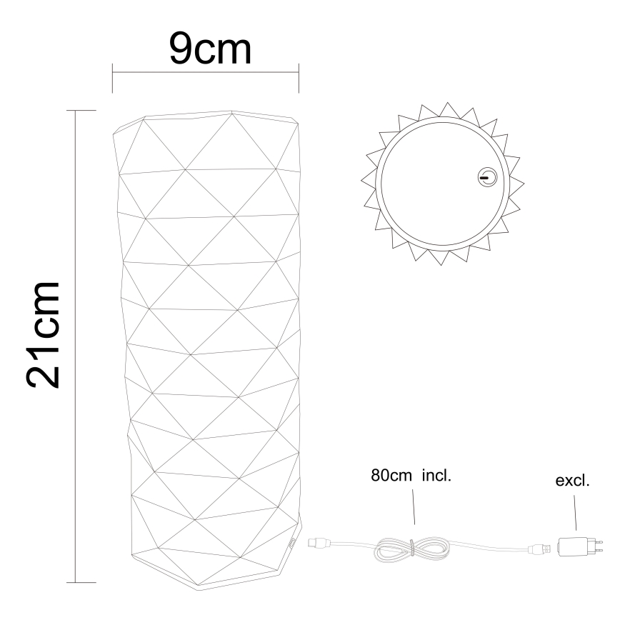 Globo - LED Hämardatav puutetundlik laualamp LED/1W/5V 2700/4000/6500K 800 mAh
