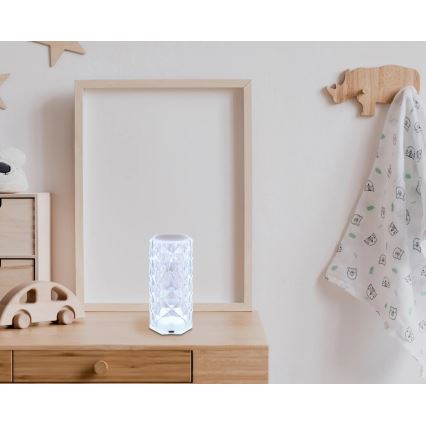 Globo - Laetav LED RGB laualamp, puutetundlik, laetav LED/0,6W/3,7V 500mAh