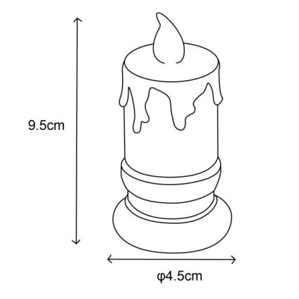 Globo - KOMPLEKT 2X LED Küünal LED/0,25W/3xLR1130