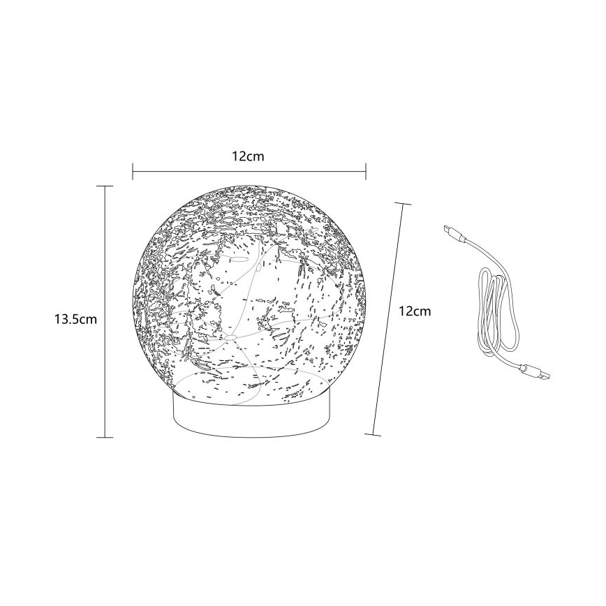 Globo - LED laualamp dekoratiivne laetav 25xLED/0,06W/5V 600 mAh IP44