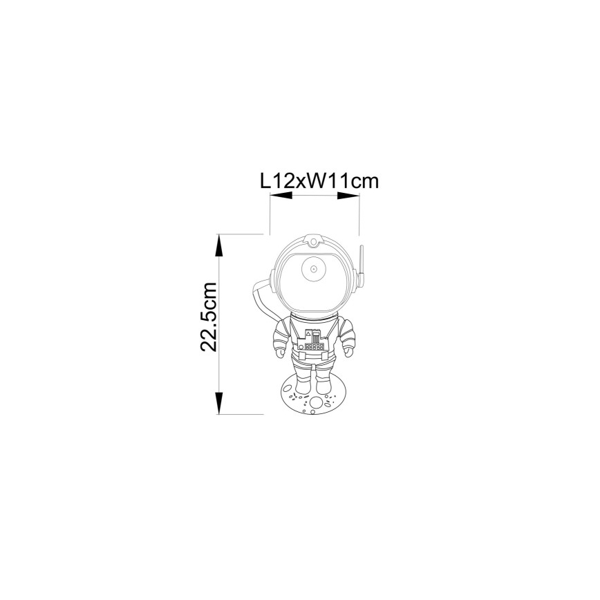 Globo - LED RGB Laualamp LED/4,5W/5V astronaut hõbedane