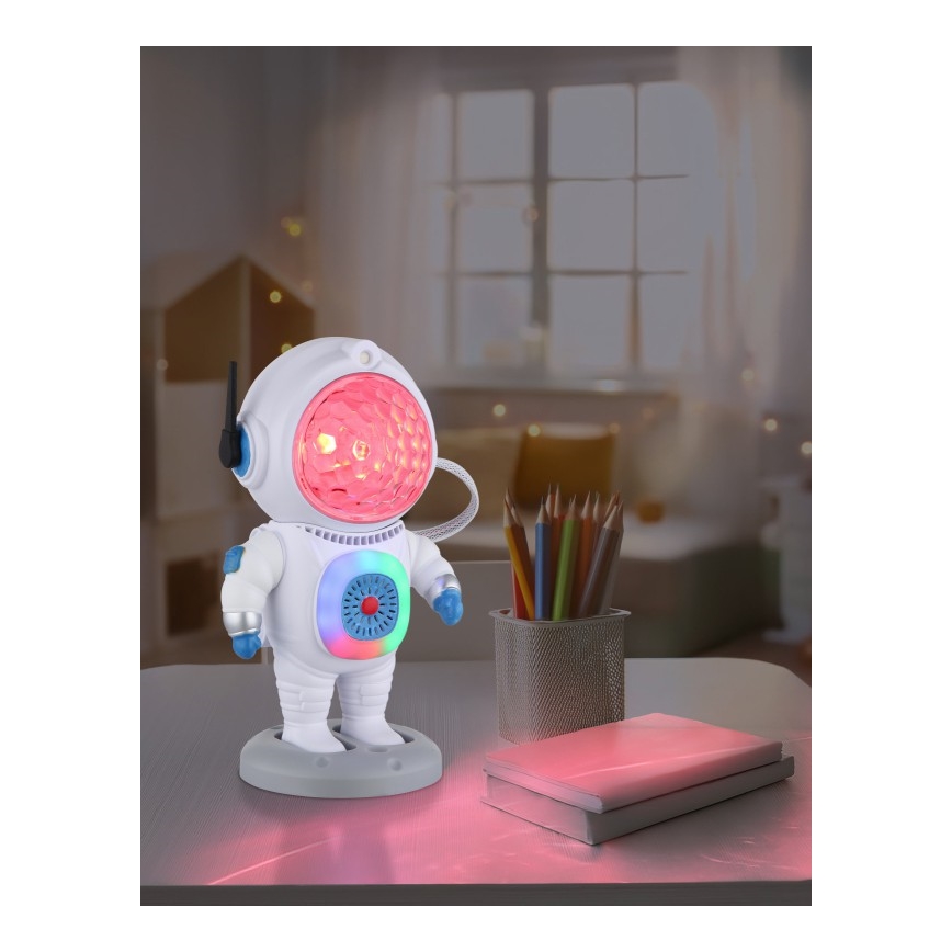 Globo - LED RGB Laualamp LED/6W/5V astronaut valge