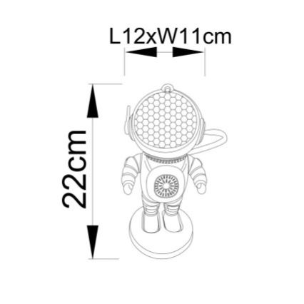 Globo - LED RGB Laualamp LED/6W/5V astronaut valge