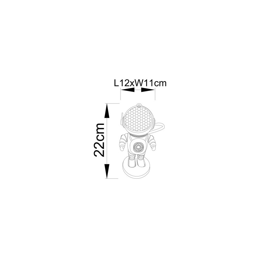 Globo - LED RGB laualamp LED/6W/5V kosmonaut valge