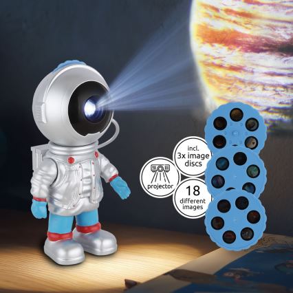 Globo - hämardatav LED-projektor LED/3W/5V astronaut-kujuline