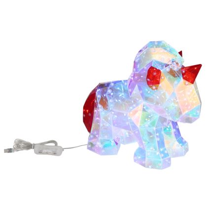 Globo - LED Lauakaunistus LED/3W/5V USB ükssarvik