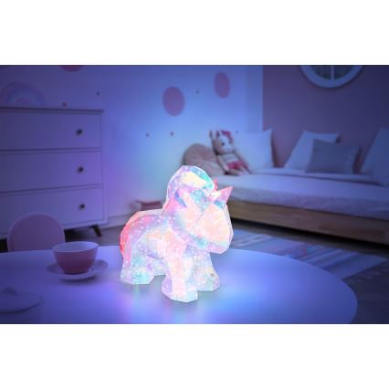 Globo - LED-hämardatav laetav lauavalgusti LED/4W/5V, 1800 mAh, ükssarvik
