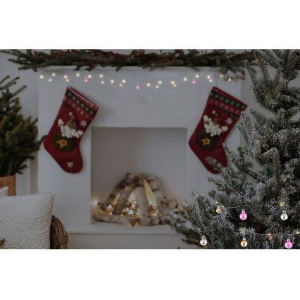 Globo - LED valguskett 20xLED/2xAA 2,2m soe valge