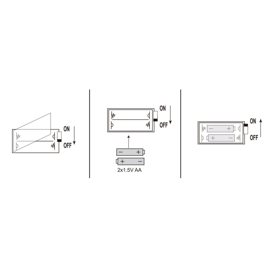 Globo - LED valguskett 20xLED/2xAA 2,2m soe valge