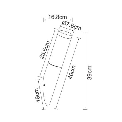 Globo - Väli seinavalgusti 1xE27/60W/230V IP44