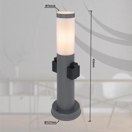 Globo 3158AK - Välivalgusti 2 pistikupesaga BOSTON 1xE27/23W/230V IP44