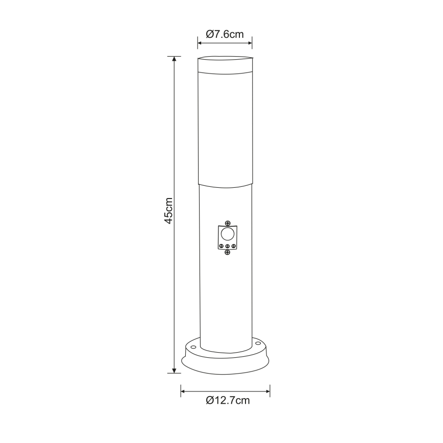 Globo - Välisvalgusti anduriga 1xE27/15W/230V 45 cm IP44