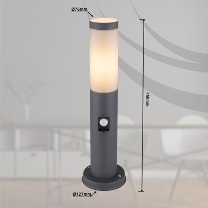 Globo - Välisvalgusti anduriga 1xE27/15W/230V 45 cm IP44