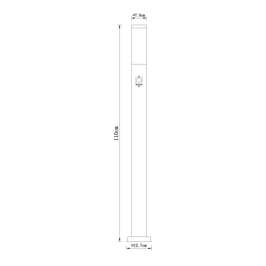 Globo - Välivalgusti koos anduriga 1xE27/60W/230V 110 cm IP44