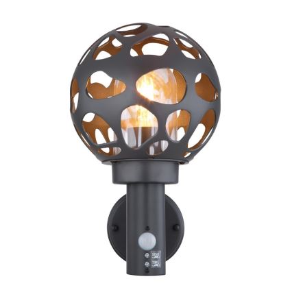 Globo - Väli seinavalgusti anduriga 1xE27/15W/230V IP44