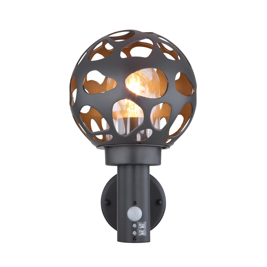 Globo - Väli seinavalgusti anduriga 1xE27/15W/230V IP44
