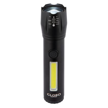 Globo - LED Laetav taskulamp LED/3W/5V + COB/3W 5500K 1200 mAh