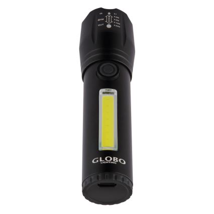 Globo - LED Laetav taskulamp LED/3W/5V + COB/3W 5500K 1200 mAh