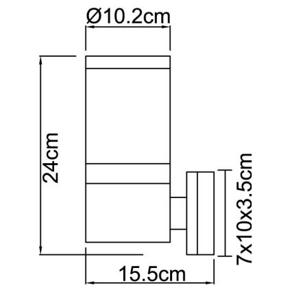 Globo - Seinavalgusti õue 1xE27/60W/230V