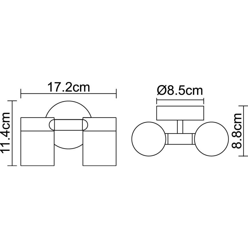 Globo 3207-2L - LED-valgusti õue STYLE 2xGU10/5W/230V
