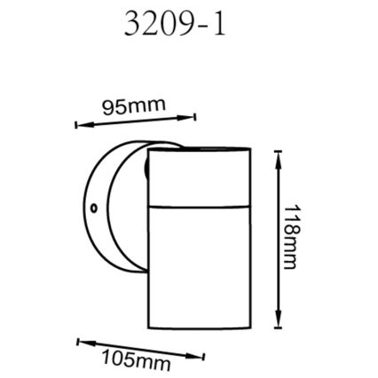 Globo - Kohtvalgusti seinale 1xGU10/35W/230V