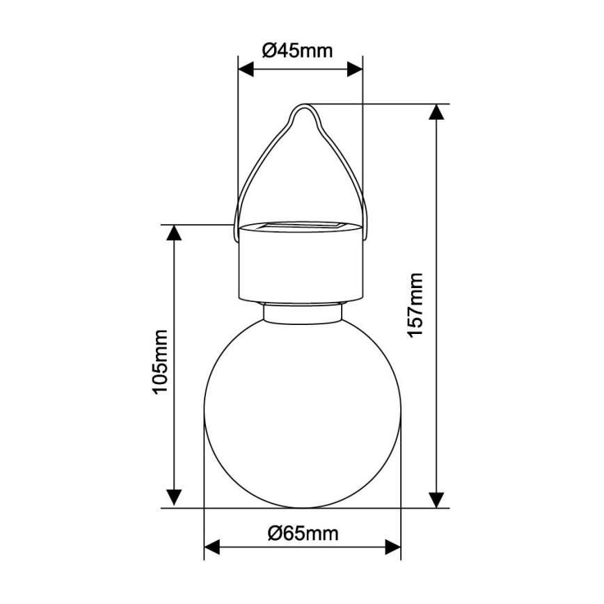 Globo 33056 - Päikesepaneeliga valgusti 1xLED/0,06W/3,2V IP44 400 mAh