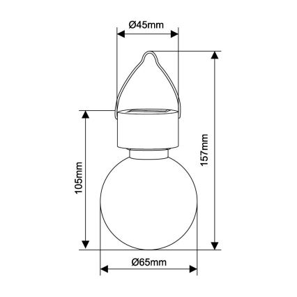 Globo - LED Päikesepaneeliga valgusti LED/0,05W/1,2V IP44