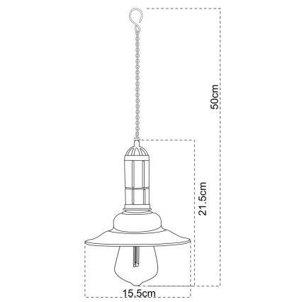 Globo - LED Päikesepaneeliga lühter ketiga LED/0,06W/1,2V IP44 150 mAh