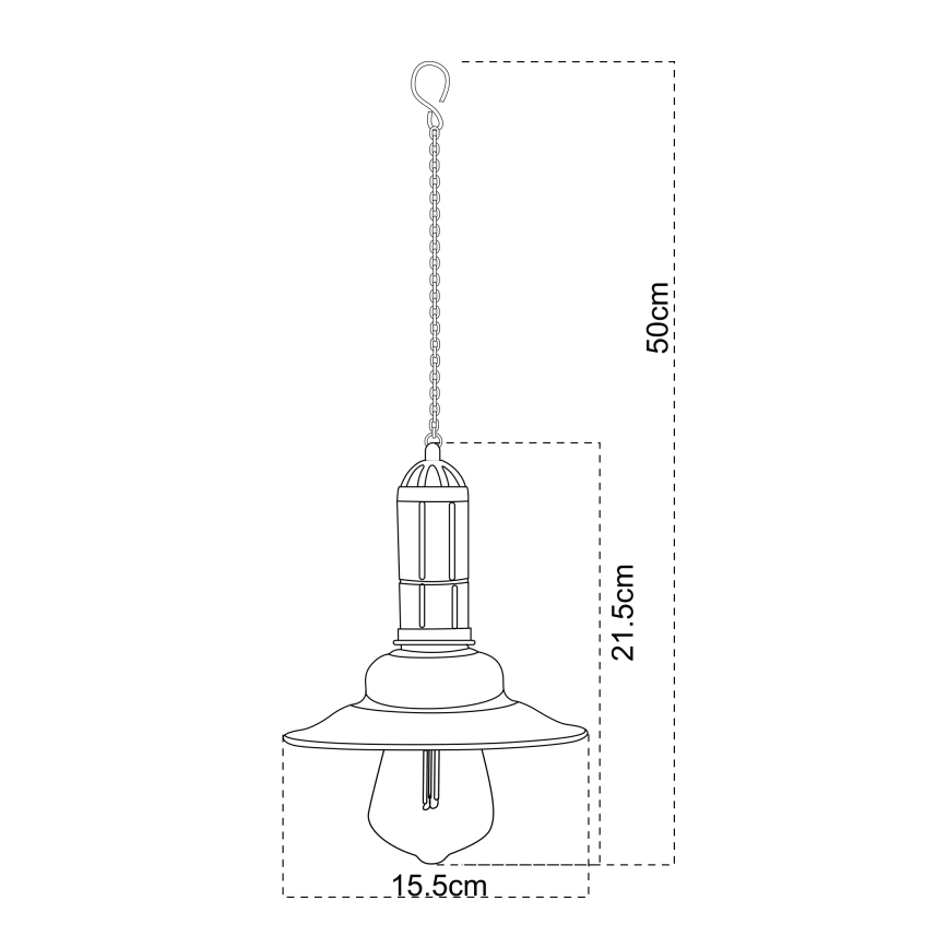 Globo - LED Päikesepaneeliga lühter ketiga LED/0,06W/1,2V IP44 150 mAh