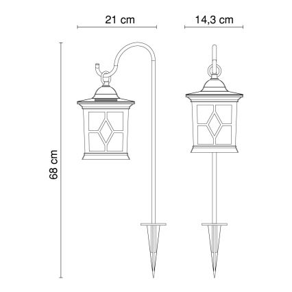 Globo - LED Päikesepaneeliga valgusti LED/0,06W IP44