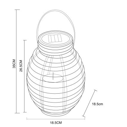 Globo - LED Päikesepaneeliga valgusti LED/0,06W/3,2V IP44 200 mAh rotang