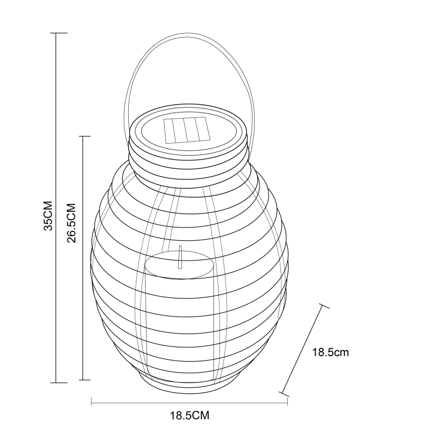 Globo - LED Päikesepaneeliga valgusti LED/0,06W/3,2V IP44 200 mAh rotang