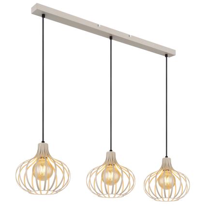 Globo - rippvalgusti kaablil 3xE27/40W/230V beež